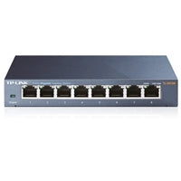 TP-Link TL-SG108 8-Port Gigabit Switch - Metal Unmanaged 1000Mbps TP-Link TL-SG108 8-Port Gigabit Switch - Metal Unmanaged 1000Mbps